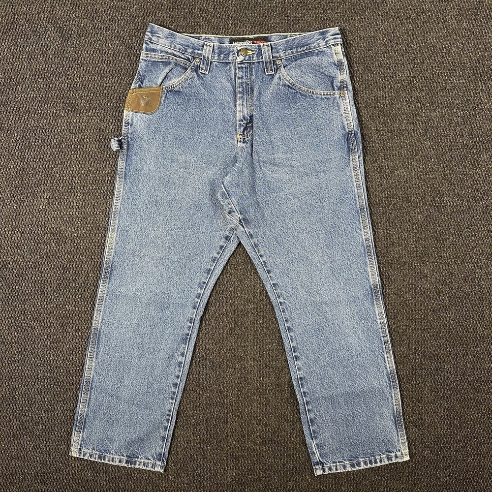 Wrangler Riggs Workwear Men's Jeans 34x30 Hammer Loop Relaxed Fit (Fit 33x29)
